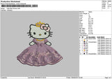 Kitty Princess 01 Embroidery File 6 sizes