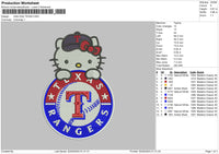 Hk Texas Embroidery File 6 sizes