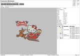 H Kitty Xmas Embroidery File 6 sizes