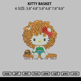 Kitty Basket Embroidery File 6 sizes