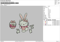 Kitty Bunny Embroidery File 6 sizes