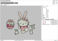 Kitty Bunny Embroidery File 6 sizes