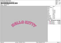 Kitty Applique Embroidery File 6 sizes