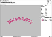 Kitty Applique Embroidery File 6 sizes