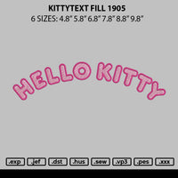Kitty Applique Embroidery File 6 sizes