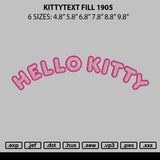 Kitty Applique Embroidery File 6 sizes