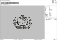 Kitty Line 3011 Embroidery File 6 sizes