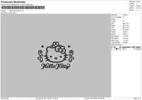 Kitty Line 3011 Embroidery File 6 sizes