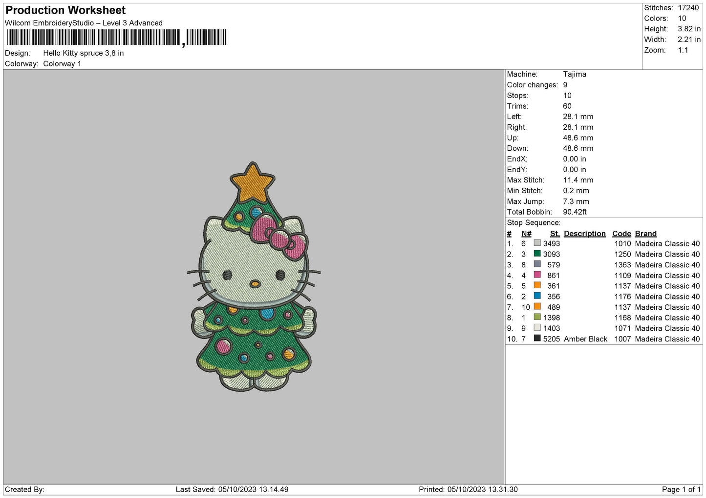 Hk Spurce Embroidery File 6 sizes