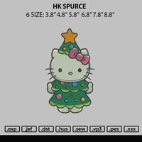 Hk Spurce Embroidery File 6 sizes