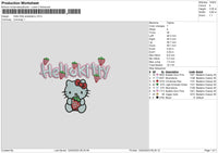 Hk Starwberry Embroidery File 6 sizes