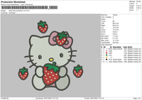 Hk Strawberries Embroidery File 6 sizes