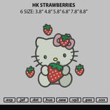 Hk Strawberries Embroidery File 6 sizes