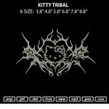 Kitty Tribal Embroidery File 6 sizes