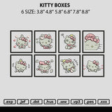 Kitty Boxes Embroidery File 6 sizes