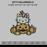 Kitty Halloween 23 Embroidery File 6 sizes