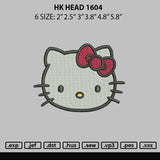 Hk Head 1604 Embroidery File 6 sizes