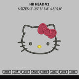 Hk Head V2 Embroidery File 6 sizes