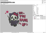 Hk Scream Embroidery File 6 sizes