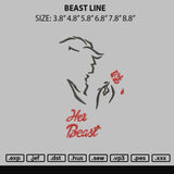 Beast Line Embroidery File 6 sizes