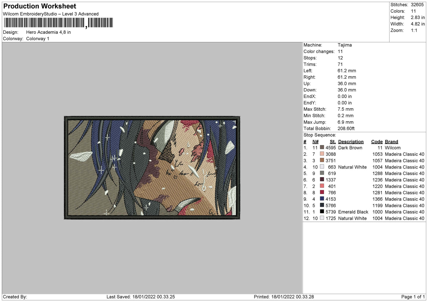 H Academia Embroidery File 4 size