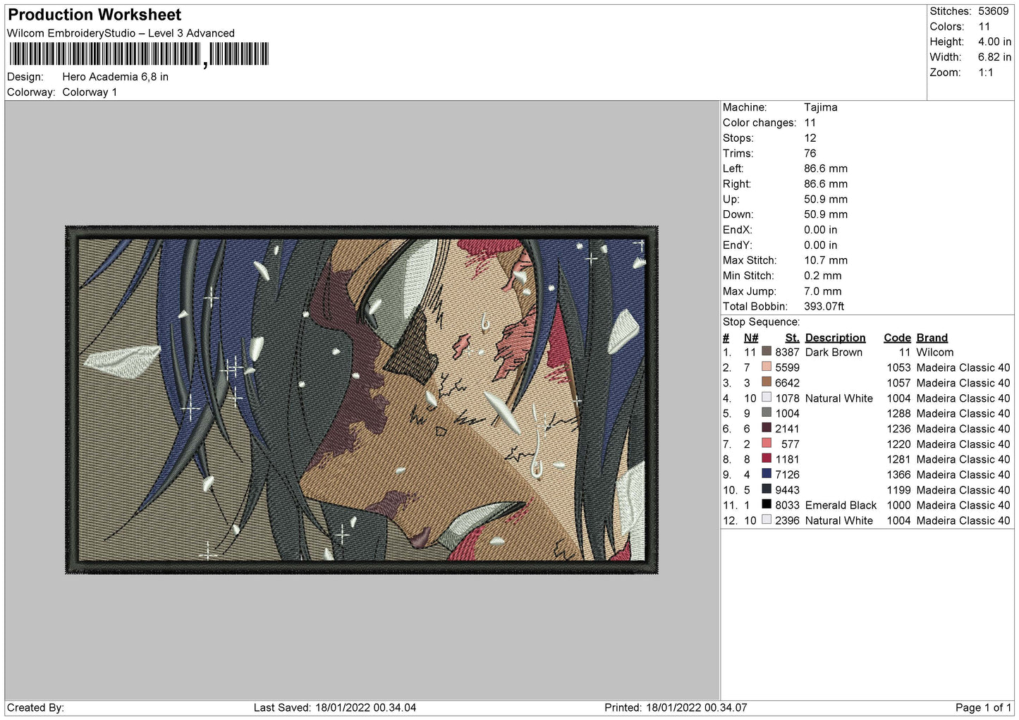 H Academia Embroidery File 4 size