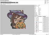 Himiko Halloween Embroidery File 5 sizes