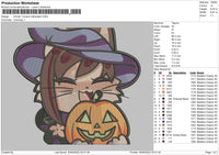 Himiko Halloween Embroidery File 5 sizes