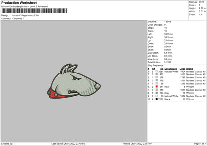 Hiram Collage Embroidery File 4 size