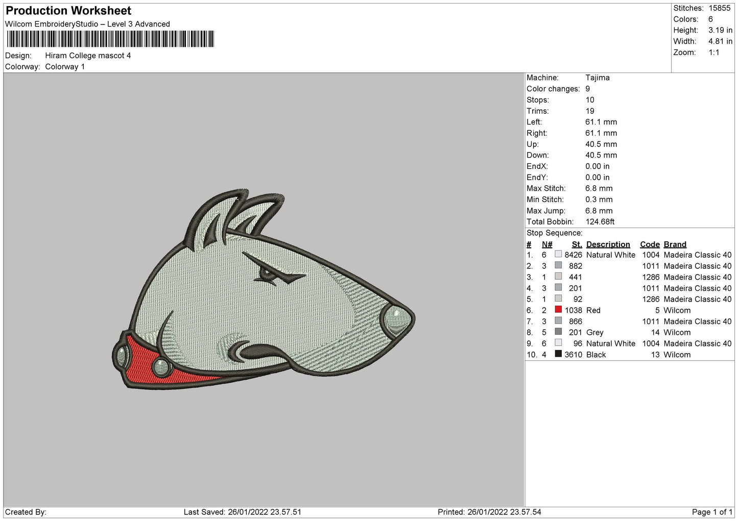 Hiram Collage Embroidery File 4 size