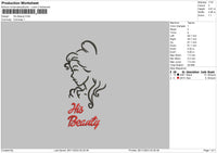 Beauty Line Embroidery File 6 sizes