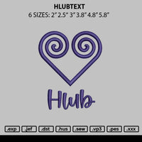 Hlubtext Embroidery File 6 sizes