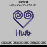 Hlubtext Embroidery File 6 sizes