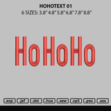 Hohotext 01 Embroidery File 6 sizes