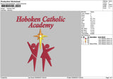 Hobokentext Embroidery File 6 sizes