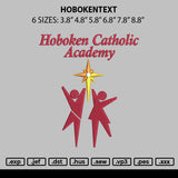 Hobokentext Embroidery File 6 sizes