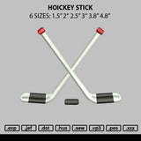 Hockey Sticks Embroidery File 6 sizes