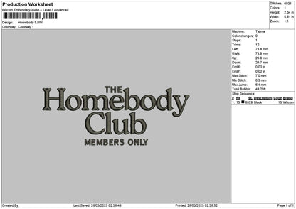 Homebodytext 2603 Embroidery File 6 sizes