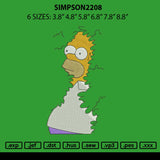 Simpson2208 Embroidery File 6 sizes