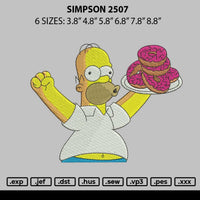 Simpson 2507 Embroidery File 6 sizes