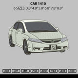 Car 1410 Embroidery File 6 sizes