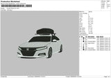Honda White Car Embroidery File 4 Sizes