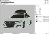 Honda White Car Embroidery File 4 Sizes