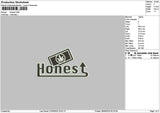 Honest Text 2806 Embroidery File 6 sizes