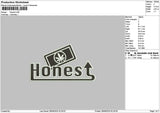 Honest Text 2806 Embroidery File 6 sizes