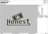 Honest Text 2806 Embroidery File 6 sizes
