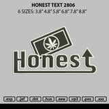 Honest Text 2806 Embroidery File 6 sizes