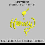 Honey Sleeve Embroidery File 6 sizes