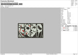 Horror Rectangle 02 Embroidery File 6 sizes