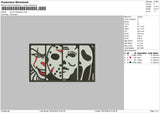 Horror Rectangle 02 Embroidery File 6 sizes